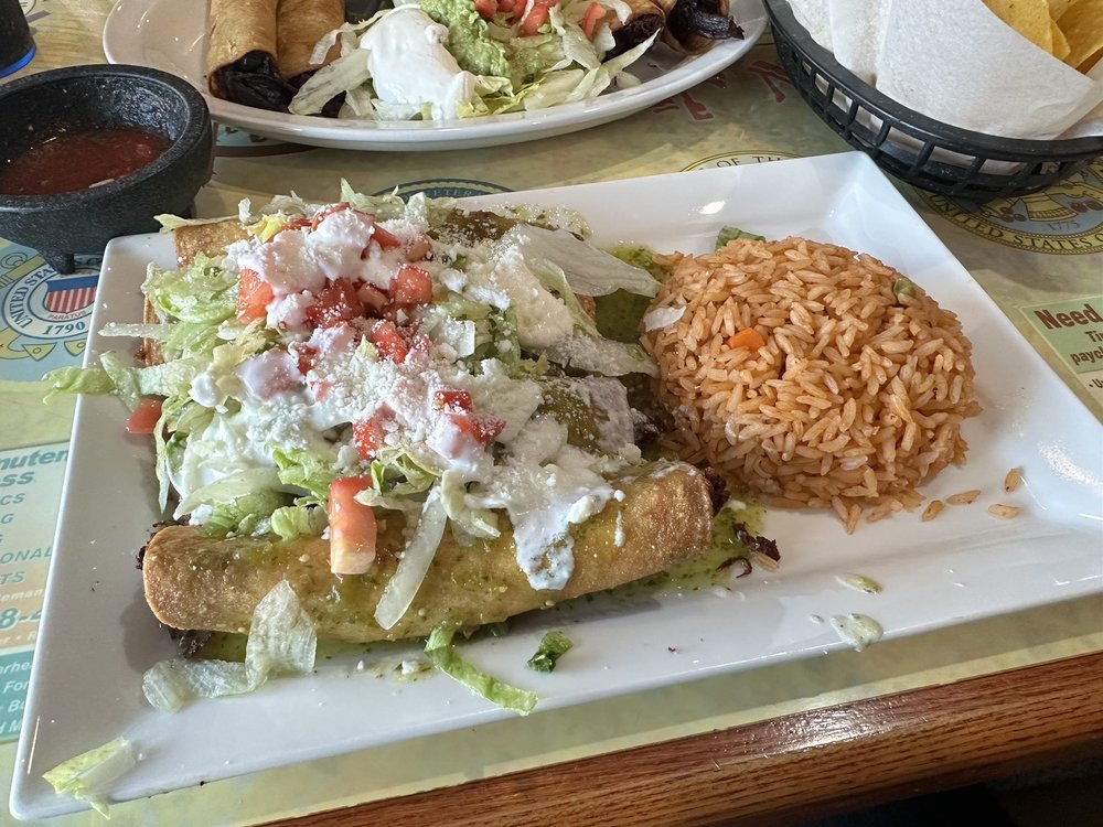 flautas and spanish rice
