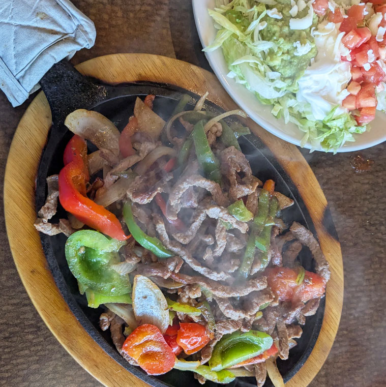 mexican fajitas with sides