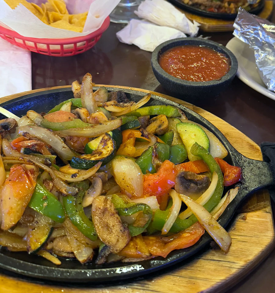 mexican fajitas with sides
